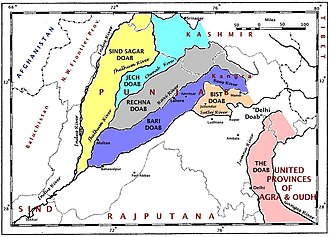 Punjab Doabs Map